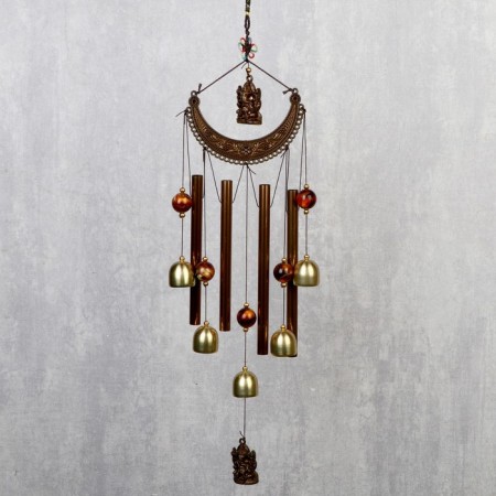 Wind Music Metal "Ganesha" 4 tubes, 5 bells 65 cm