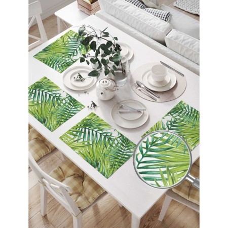 Set of napkins for setting the table "Botanical Tropics", rectangular, size 32x46 cm, 4 pcs-1