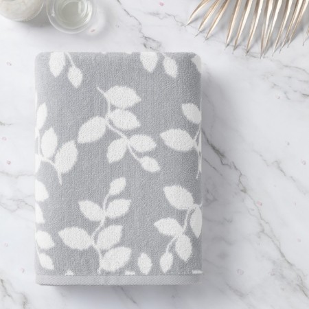 Terry towel Verossa Verdi, 450 g, size 70x130 cm, gray, white color-1
