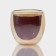 Glass glass with double walls "Duo", 250 ml, color gold