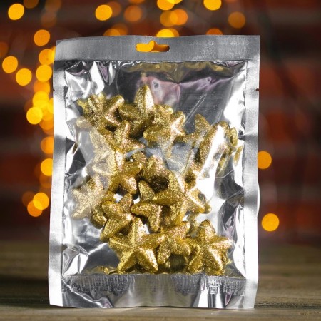 Figure for crafts and decor "Star", set of 15 pcs., Size 1 pc. 3.5 × 3.5 × 2 cm, color gold-1