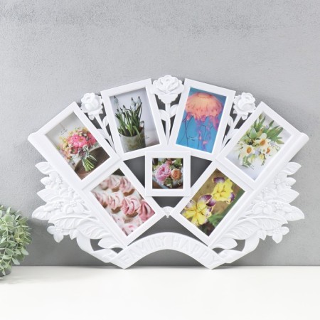 Multipher "Family Happy" plastic, 7 photos (10x15/6 pcs, 10x10/1 pcs) cent. white