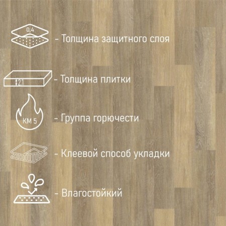 PVC Tarkett New Age Mistero, 914 × 152, thickness 2.1 mm, 2.5 m2-1