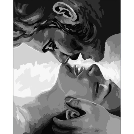 Picture on numbers on a canvas with a subframe "Kiss", 40 x 50 cm-2