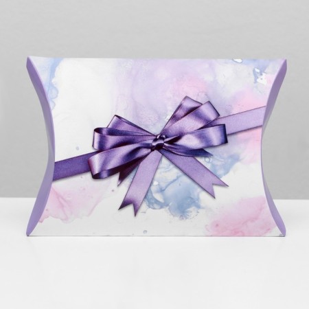 Folding box, pillow, "purple bow" 19 x 14 x 4 cm,-1