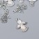 Decor for creativity Metal "Angel in a dress in daisies" Silver G123B734 2.2x1.6 cm