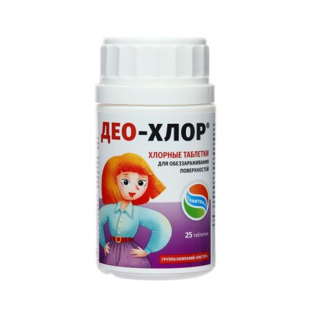 The disinfectant "DeO-Clor" orderly, 25 tablets of 3.4 g