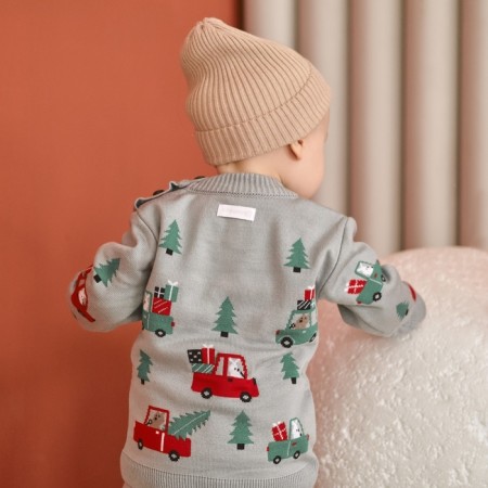 Knitted crumb set I "cars", height 74-80 cm-1
