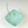 Wicker basket, 21.6 x 21.6 x 10/38 cm, green, bamboo