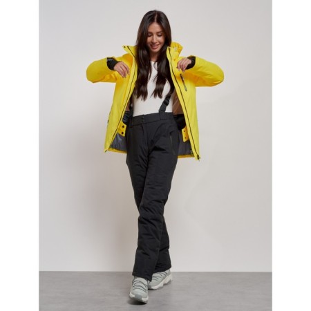 Ski jacket female, size 44, yellow color-9