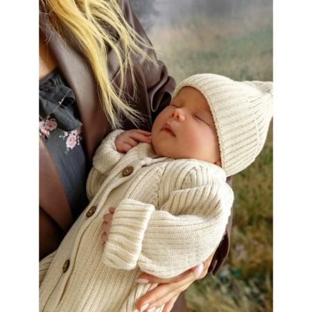 Cap with lapel Children's Amarobaby Pure Love Tot, size 42-44 cm, milk color-9