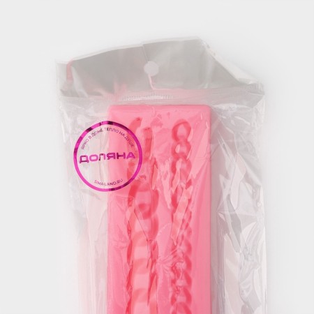 Mold Dolyana "Clock", silicone, 27.8 × 4.6 × 1.2 cm, pink color-5