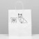 Gift package with jokes, craft "dog and fox", white, 24 x 14 x 30 cm