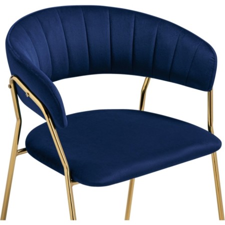 CHARTAL SHARTALIA KAMELIA 1 Metal/velor, Gold/Blue 60x52x79 cm-4