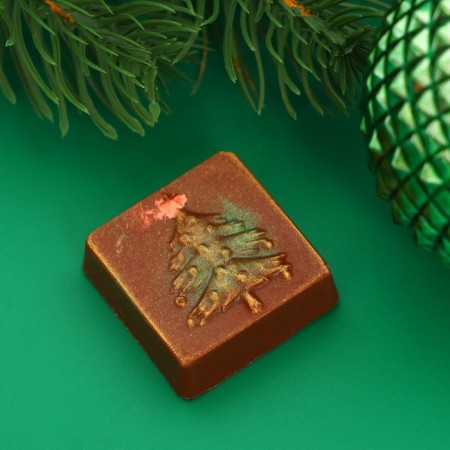 New Year. Chocolate mini-tile "Yolka", 12 g