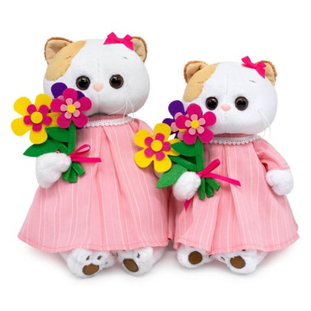 Soft toy "Li", in a dress and with a bouquet, 24 cm-3