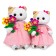 Soft toy "Li", in a dress and with a bouquet, 24 cm