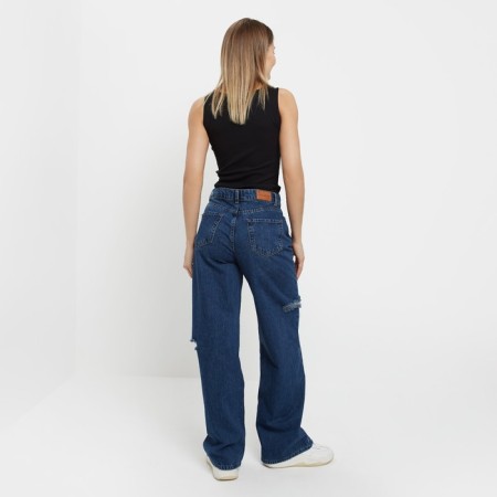 Women's jeans, dark blue color, size 34 (40)-4