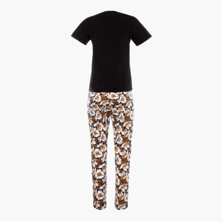 Female set (T -shirt, trousers), black color, size 44-7