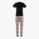 Female set (T -shirt, trousers), black color, size 44