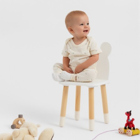 Children's Minaku T-shirt, Milk color, height 80-86 cm-4