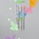 Wind music Plastic "Butterflies" shine in the dark 4 tubes + 11 figures 67 cm mix