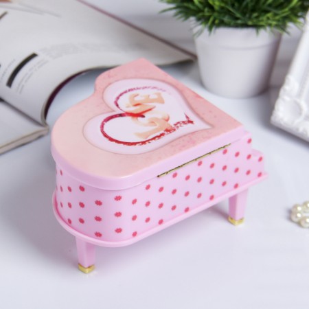 Casket Plastic Mechanical Mechanical "Pink Piano" 9.2x14x10.8 cm-8