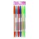 Set of ballpoint pens, 6 colors, transparent body with colored caps