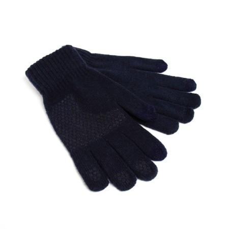 Men's gloves minku is plain, col. Dark blue, rr 9-10 (22-24 cm)-1