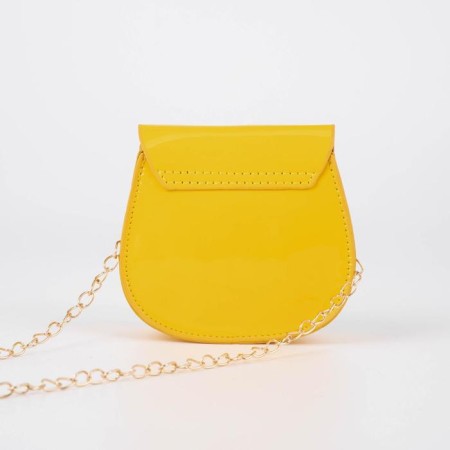 Baby bag on the castle, long chain, yellow color-1