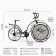Table Figure Clock "Retro Bicycle", smooth move, dial d-11 cm, 23 x 33 cm, aa