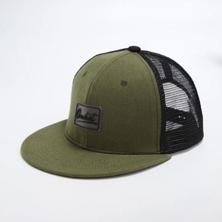Men's cap with a straight visor Overhat, the color is green, mesh, pr 56-1