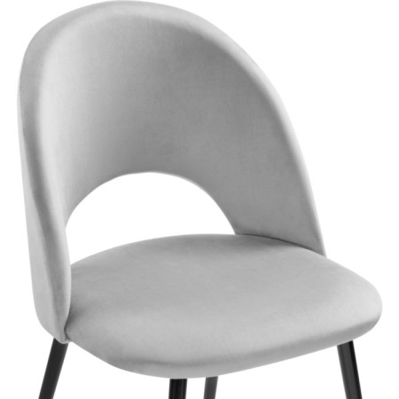 Chair on the metal frame Irre Metal/velor, black/gray 50x55x82 cm-4