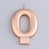 Candle for the Cake "European Giant", a number 0, 7 cm, pink gold