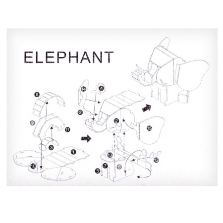 Set for creativity Sector 3d Figures "Elephant"-5