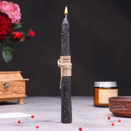 Magic “removal of negativity” with grass, black, 20cm
