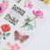 Plastic sticker "Flowers and insects" with silver stroke 10x27 cm