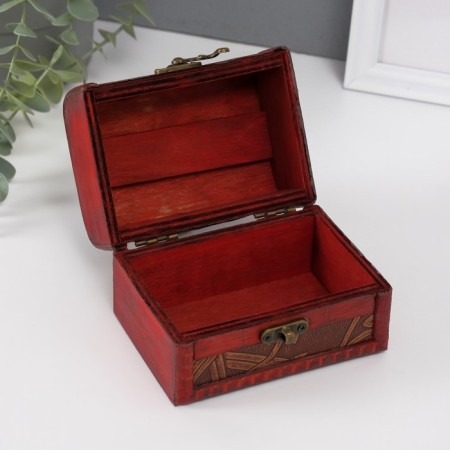 Casket wood chest "Blooming bamboo" 8.5x11.8x8.5 cm-1