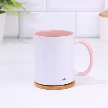 Named mug, sublimation "rewind", the bottom of the pink color-2