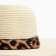 Women's hat with a leopard strap minku Milk color, river 58