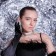 Choker "ice" is aristocratic, white color in silver, 30 cm