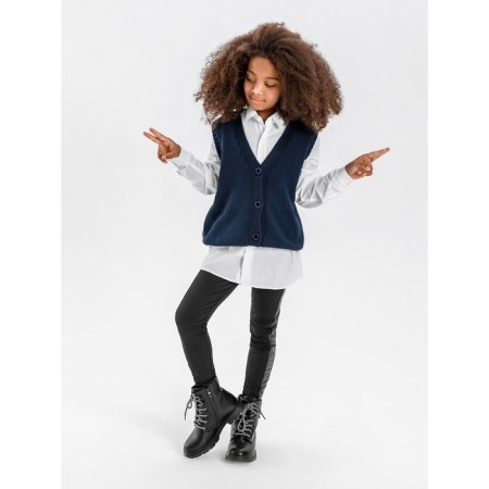 Жилет для девочки Amarobaby Knit Mild, рост 146 см, цвет синий-4