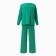 Women's costume (sweatshirt/pants), green color, size 50