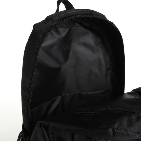 Youth backpack with a zipper, 4 pockets, black/green color-5