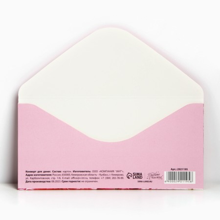 Rosa money envelope, 16.5 × 8 cm-1