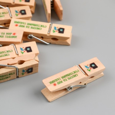 Decor for creativity Tree "clothespin - look at the world with happy eyes" set 10 pcs-3