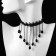Choker "mistress" elongated beads, black color, l = 31 cm