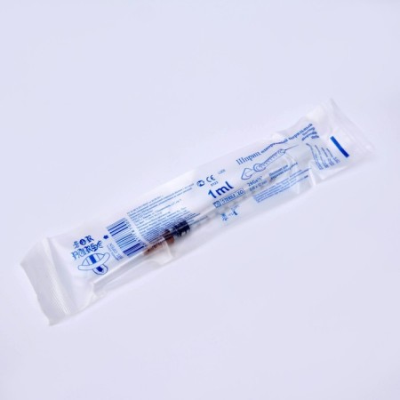 Insulin syringe 1.0 ml China 3 component with a needle of 26G 0.45*12 mm Baging-2