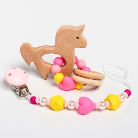 Gift set: Holder for a nipple-dummy and a princess ring, Mum & Baby-1