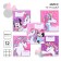 Notebook in a large cage 12 sheets, 5 types of mix, cover coated paper, Minnie Mouse and unicorn